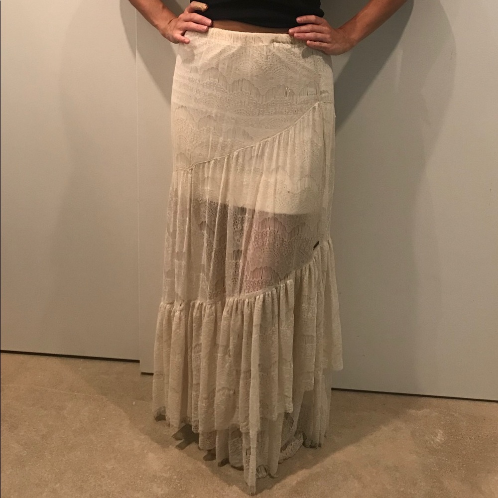 Billabong: Sheer Lace Maxi Skirt